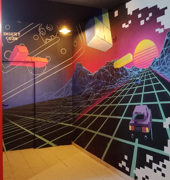 Proceso de restauración artística en curso